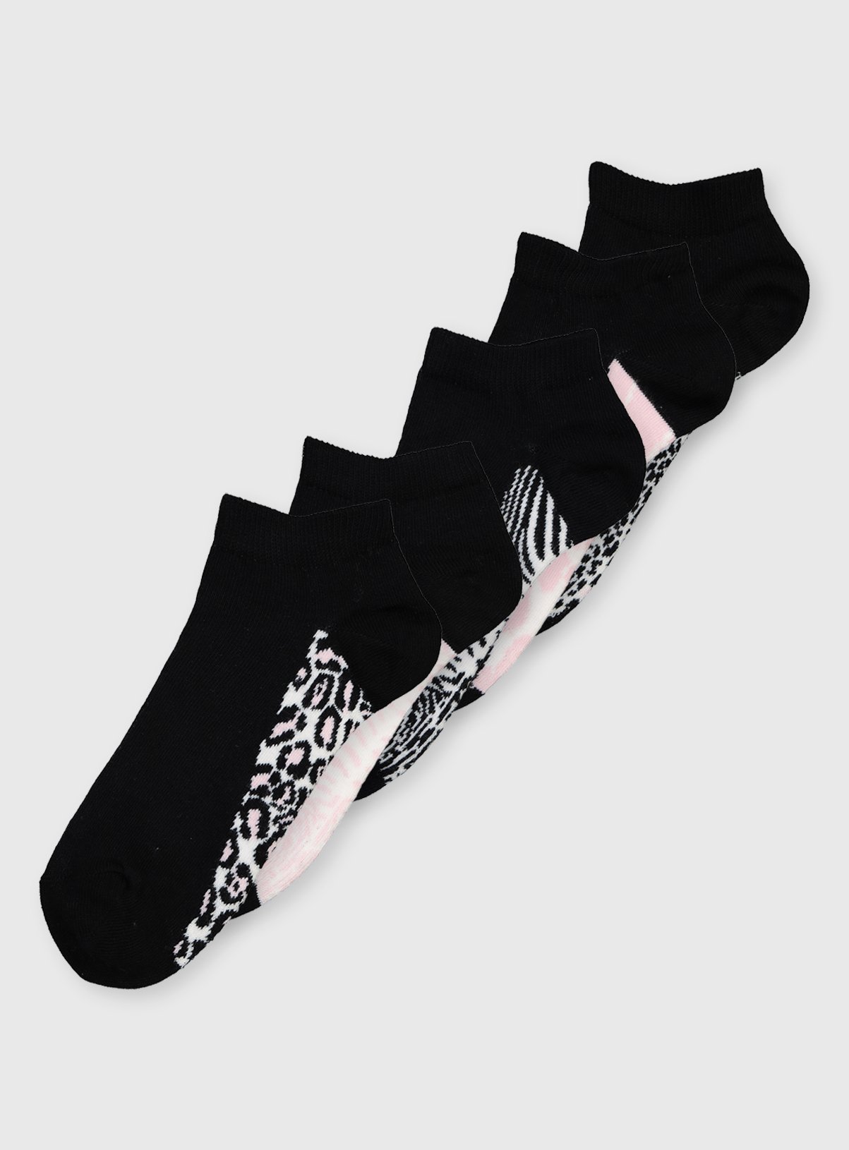 leopard print trainer socks